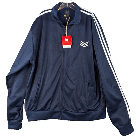 Range Men's Golf Full Zip Jacket Athletic Sports Zip Pockets Navy Blue Sz XL NWT - Picture 1 of 11